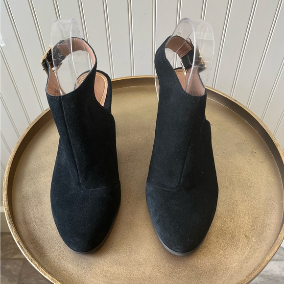 VIONIC LACEY TORTOISE HEEL BLACK SUEDE SLINGBACKS | SIZE 7 | EUC - Picture 3 of 10